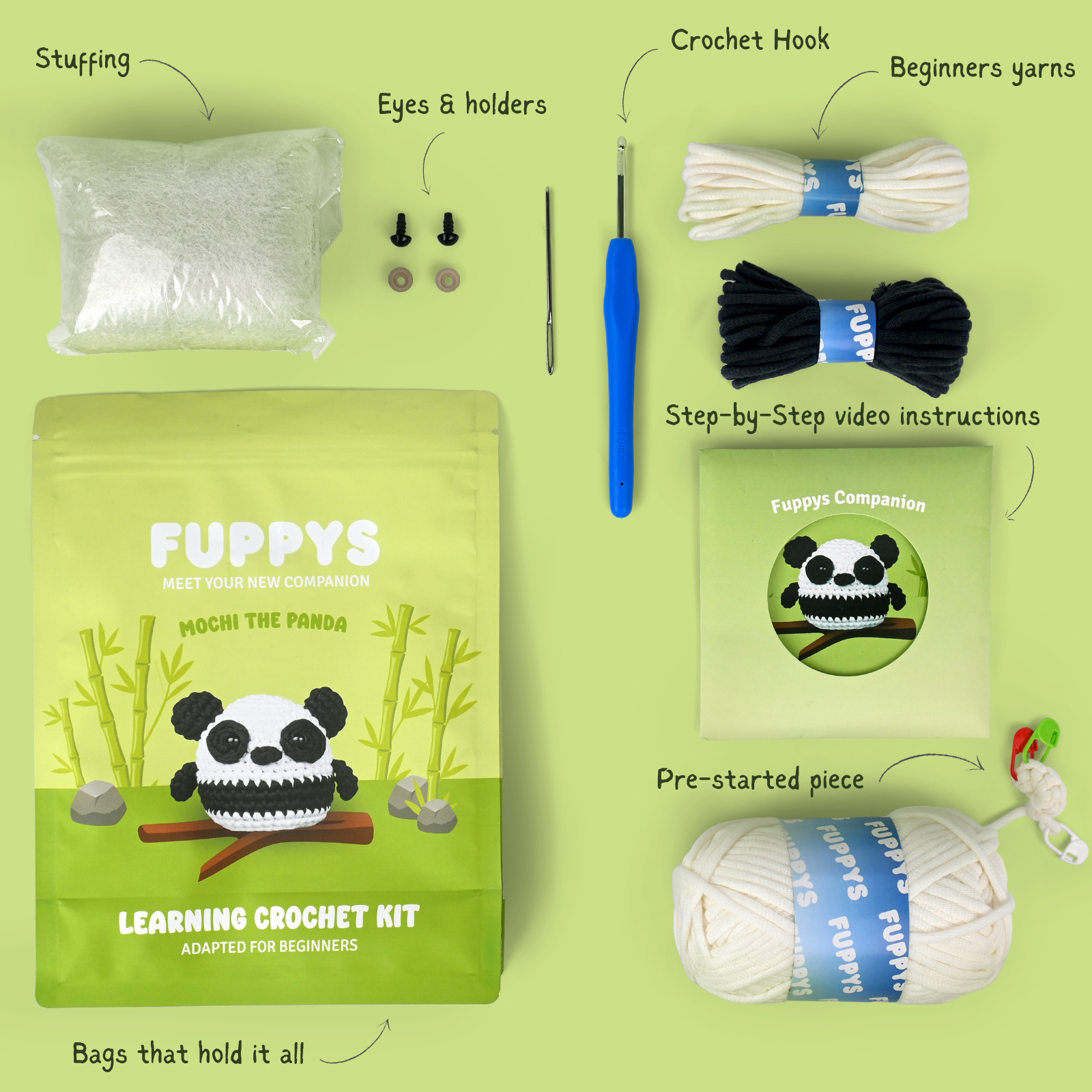 Mochi the Panda Crochet Kit